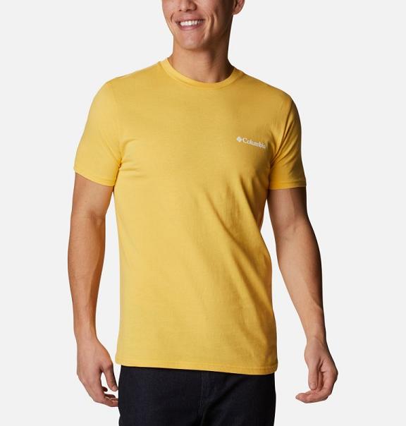 Columbia PHG T-Shirt Yellow For Men's NZ19836 New Zealand